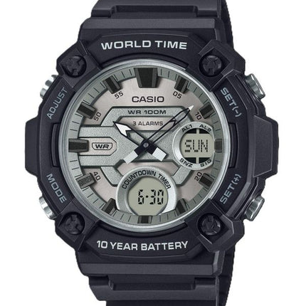 Casio Standard Analog Digital Resin Strap Silver Dial Quartz AEQ-120W-7AV 100M Orologio da uomo