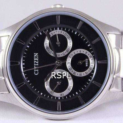Orologio da uomo Citizen multifunzione al quarzo quadrante nero AG8351-51E