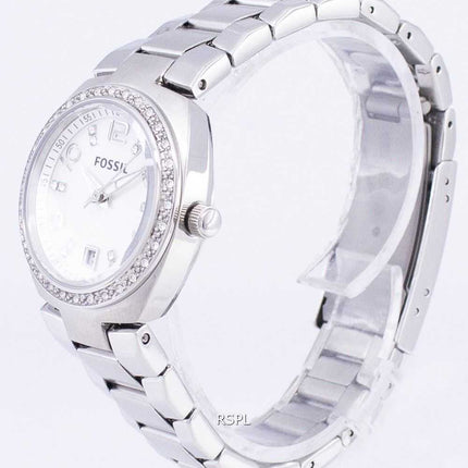 Fossil Flash Swarovski Crystal in madreperla quadrante orologio da donna AM4141