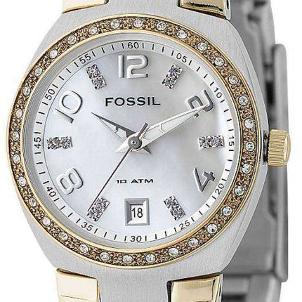 Fossil Collea Two Tone Madreperla quadrante orologio da donna AM4183
