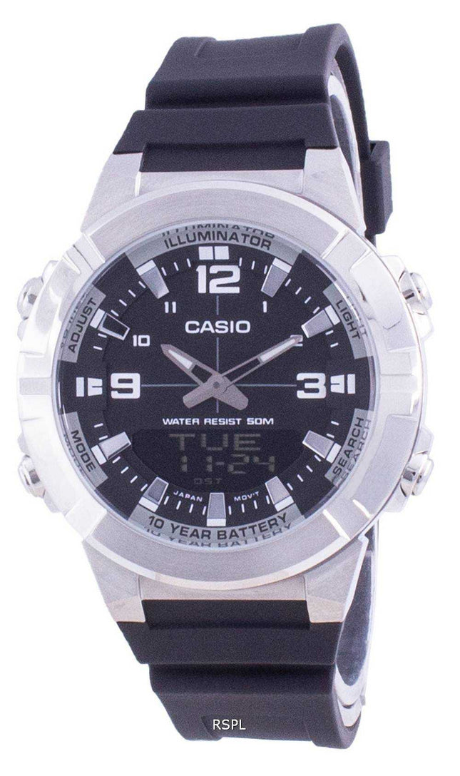Orologio da uomo Casio Analog Digital World Time Resin Strap AMW-870-1A AMW870-1