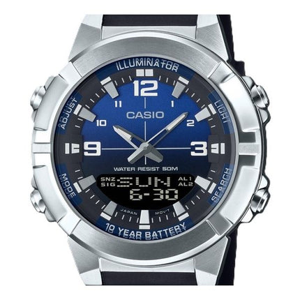 Orologio da uomo Casio Analog Digital Combination con cinturino in resina e quadrante blu al quarzo AMW-870A-2AV
