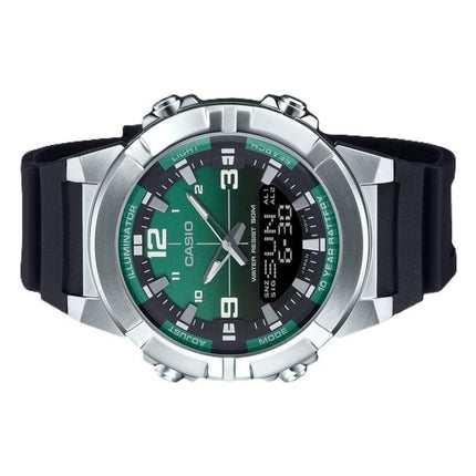 Orologio da uomo Casio Analog Digital Combination con cinturino in resina e quadrante verde al quarzo AMW-870A-3AV