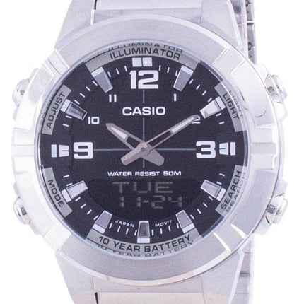 Orologio da uomo Casio Analog Digital World Time in acciaio inossidabile AMW-870D-1A AMW870D-1