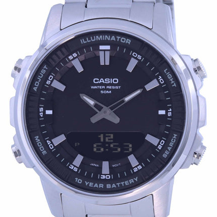 Orologio da uomo Casio Enticer World Time Telememo analogico digitale AMW-880D-1A AMW880D-1