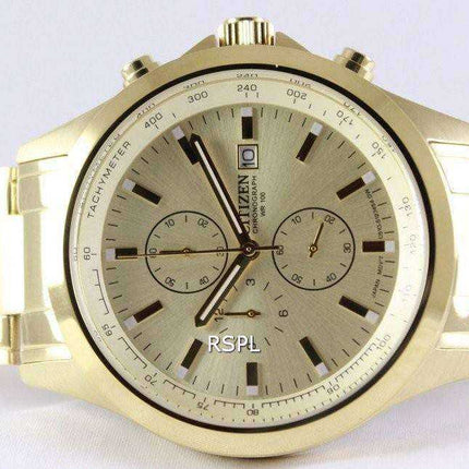 Orologio da uomo Citizen Cronografo in oro con quadrante al quarzo AN3512-54P
