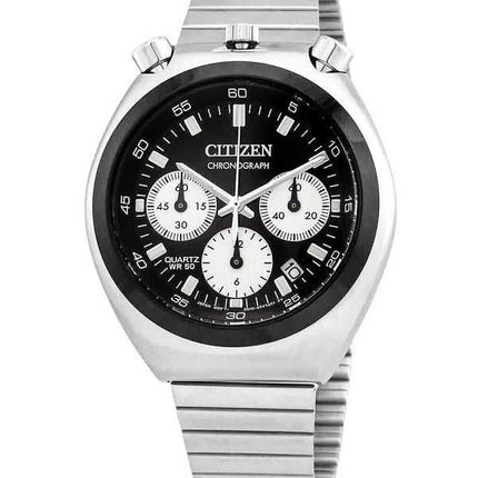 Orologio da uomo Citizen Cronografo in acciaio inossidabile quadrante nero al quarzo AN3660-81E