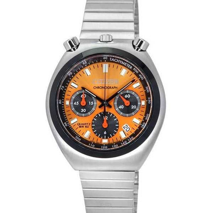 Orologio da uomo Citizen Bullhead Tsnuo Chronograph Limited Edition in acciaio inossidabile con quadrante arancione al quarzo AN3660-81X