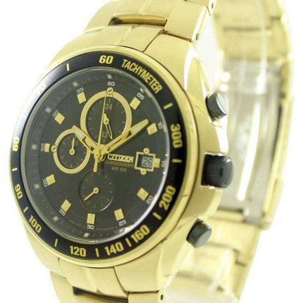 Citizen Cronografo Tachimetro AN4012-51E AN4012 Orologio da uomo tono oro