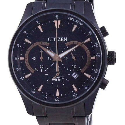 Orologio da uomo Citizen quadrante nero cronografo al quarzo AN8195-58E 100M