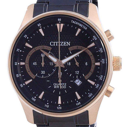 Orologio da uomo Citizen quadrante nero cronografo al quarzo AN8196-55E 100M