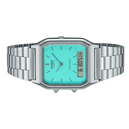 Orologio unisex Casio vintage analogico digitale quadrante blu al quarzo AQ-230A-2A2