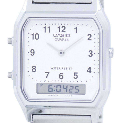 Casio vintage dual time analogico digitale al quarzo AQ-230A-7BMQ AQ230A-7BMQ orologio unisex