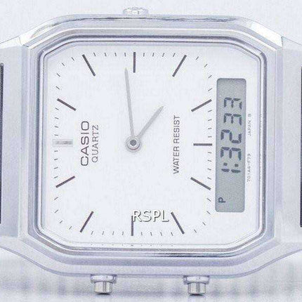 Casio vintage dual time allarme quarzo analogico digitale AQ-230A-7DMQ AQ230A-7DMQ orologio unisex