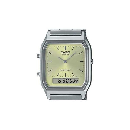 Casio Vintage Analog Digital Light Champagne Dial Quartz AQ-230A-9AMQY Orologio unisex