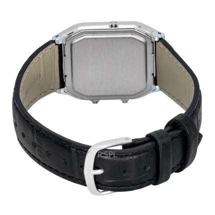 Orologio Casio Vintage Analogico Digitale con Cinturino in Pelle e Quadrante Nero al Quarzo AQ-230EL-1A Unisex