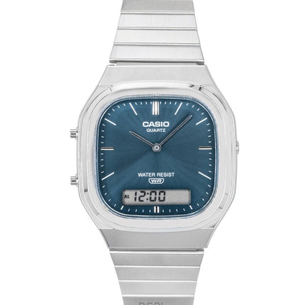 Orologio Casio Vintage Analogico Digitale in Acciaio Inox con Quadrante Blu Cielo al Quarzo AQ-240E-3A Unisex