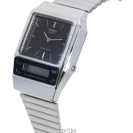 Orologio Casio vintage analogico digitale quadrante nero quarzo AQ-800E-1A AQ800E-1 unisex