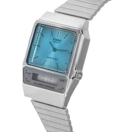 Orologio Casio vintage analogico digitale con cinturino in acciaio inossidabile al quarzo AQ-800EC-2A AQ800EC-2 unisex