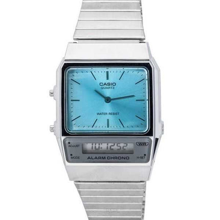 Orologio Casio vintage analogico digitale con cinturino in acciaio inossidabile al quarzo AQ-800EC-2A AQ800EC-2 unisex