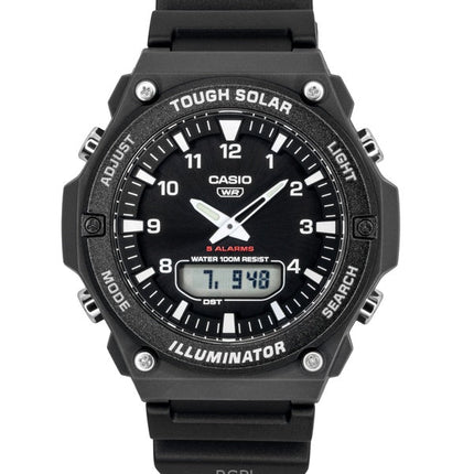 Orologio da uomo Casio G-Shock analogico digitale con cinturino in resina, quadrante nero, solare AQ-S820W-1AV 100M