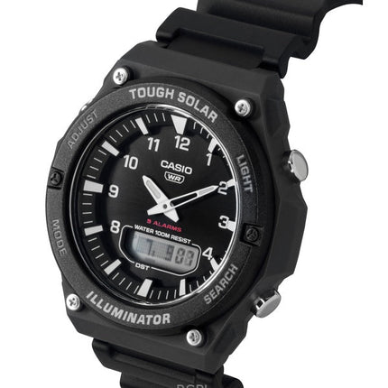 Orologio da uomo Casio G-Shock analogico digitale con cinturino in resina, quadrante nero, solare AQ-S820W-1AV 100M