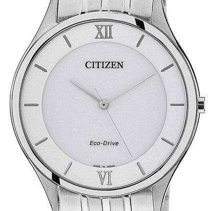 Orologio da uomo Citizen Stiletto quadrante bianco in acciaio inossidabile Eco-Drive AR0070-51A