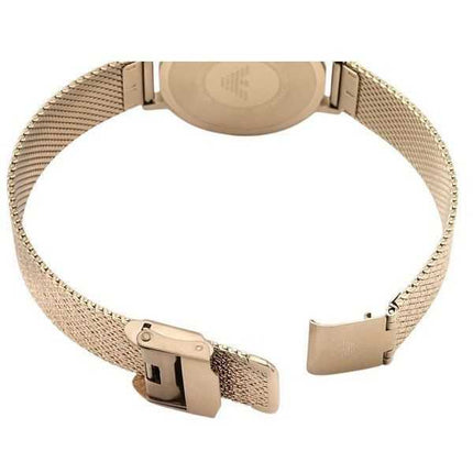 Orologio da donna Emporio Armani Kappa Crystal Accents in acciaio inossidabile con quadrante in oro rosa al quarzo AR11129
