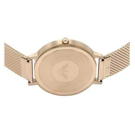 Orologio da donna Emporio Armani Kappa Crystal Accents in acciaio inossidabile con quadrante in oro rosa al quarzo AR11129