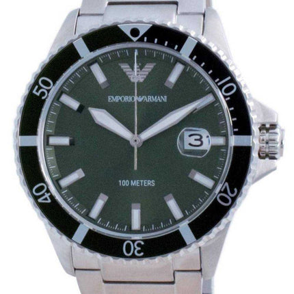 Orologio da uomo Emporio Armani quadrante verde in acciaio inossidabile al quarzo AR11338 100M
