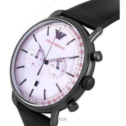 Orologio da uomo Emporio Armani Aviator cronografo quadrante argento al quarzo AR11384