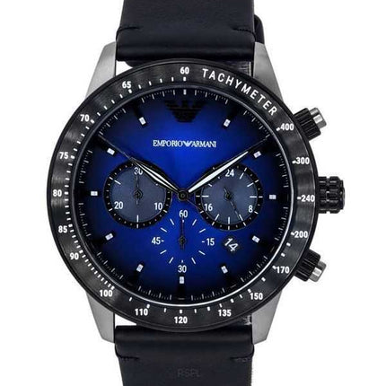 Orologio da uomo Emporio Armani cronografo in acciaio inossidabile con quadrante blu al quarzo AR11522