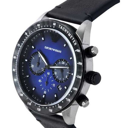 Orologio da uomo Emporio Armani cronografo in acciaio inossidabile con quadrante blu al quarzo AR11522