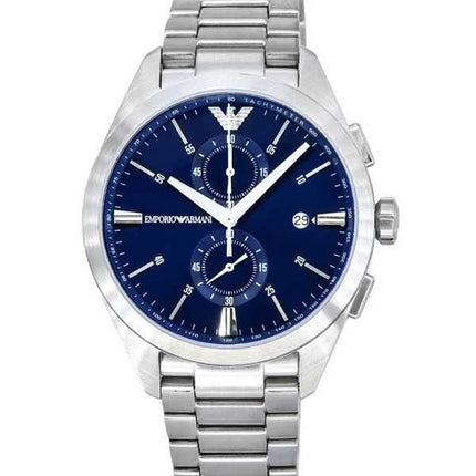 Orologio da uomo Emporio Armani Claudio Cronografo in acciaio inossidabile quadrante blu al quarzo AR11541