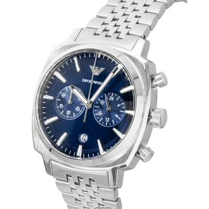 Orologio da uomo Emporio Armani Cronografo in acciaio inossidabile con quadrante blu al quarzo AR11688