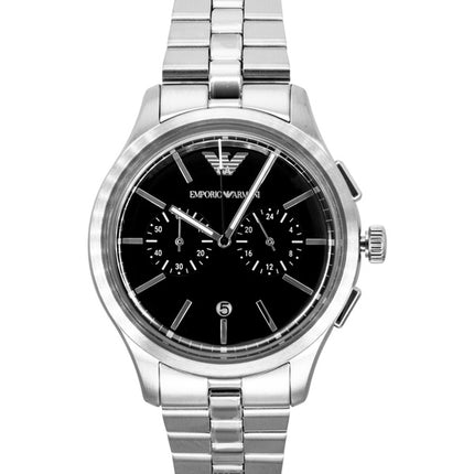 Orologio da uomo Emporio Armani Cronografo in acciaio inossidabile con quadrante nero al quarzo AR11691