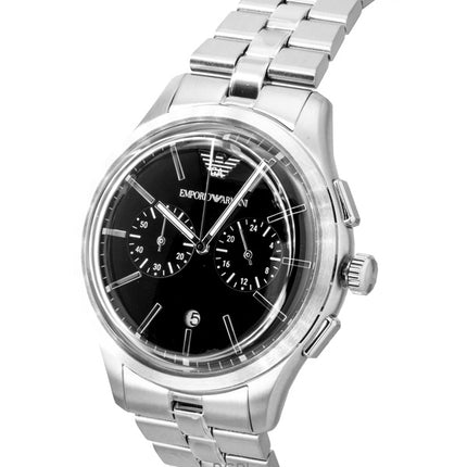 Orologio da uomo Emporio Armani Cronografo in acciaio inossidabile con quadrante nero al quarzo AR11691