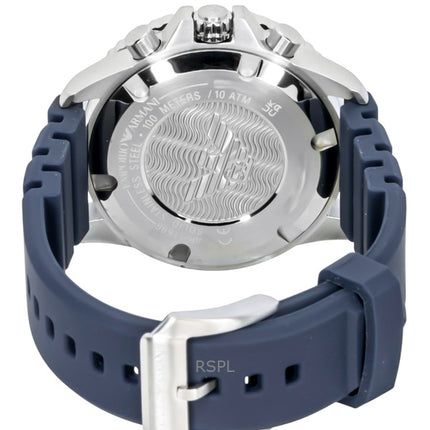 Orologio da uomo Emporio Armani World Explorer con cronografo e cinturino in silicone, quadrante blu, solare AR11696, 100M