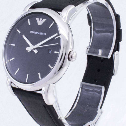 Orologio da uomo Emporio Armani Classic Black Dial in pelle nera AR1692