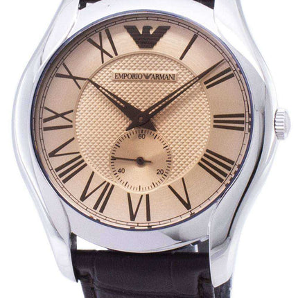 Orologio da uomo Emporio Armani Classic Amber Dial in pelle marrone AR1704