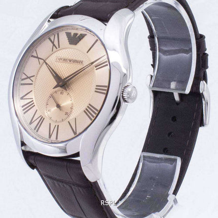 Orologio da uomo Emporio Armani Classic Amber Dial in pelle marrone AR1704