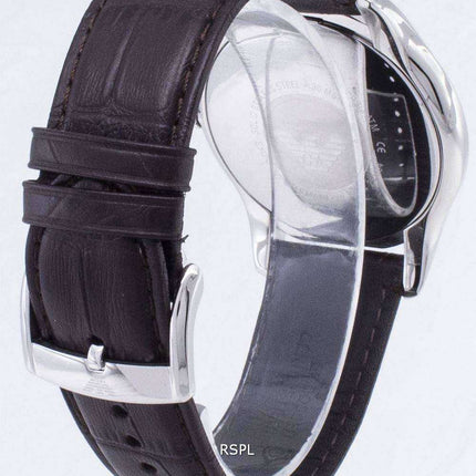 Orologio da uomo Emporio Armani Classic Amber Dial in pelle marrone AR1704