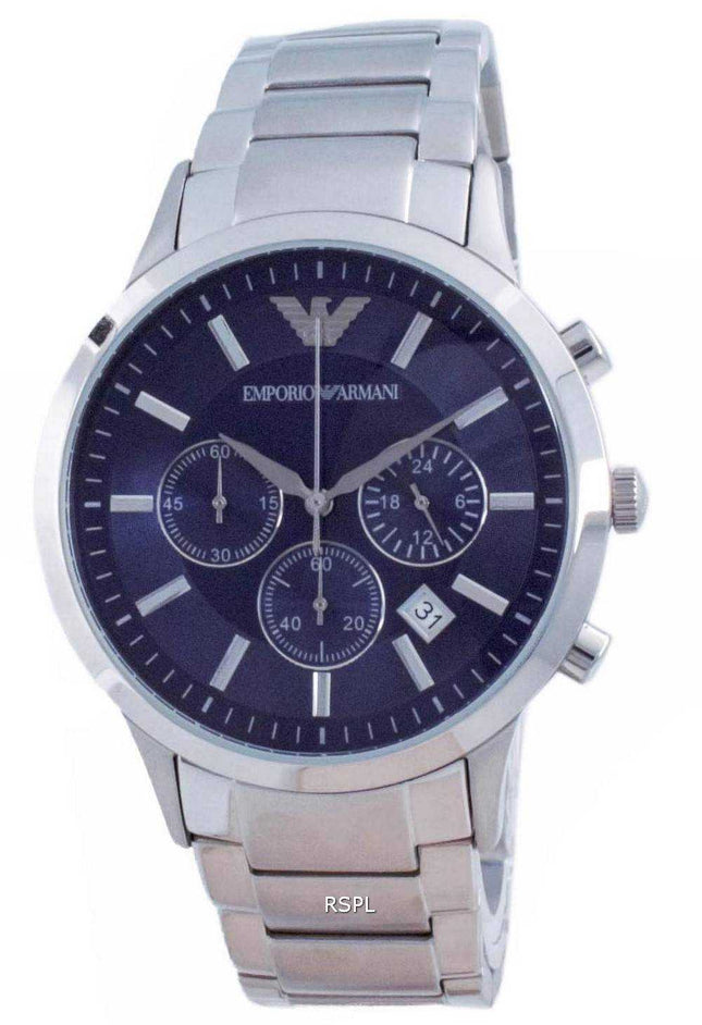 Orologio da uomo Emporio Armani Renato classico cronografo quadrante blu al quarzo AR2448
