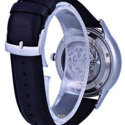 Emporio Armani Skeleton Leather quadrante nero automatico AR60038 orologio da uomo