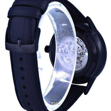 Emporio Armani Skeleton Leather quadrante nero automatico AR60042 orologio da uomo