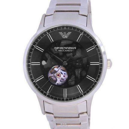 Orologio da uomo Emporio Armani Renato in acciaio inossidabile con quadrante scheletrato automatico AR60055
