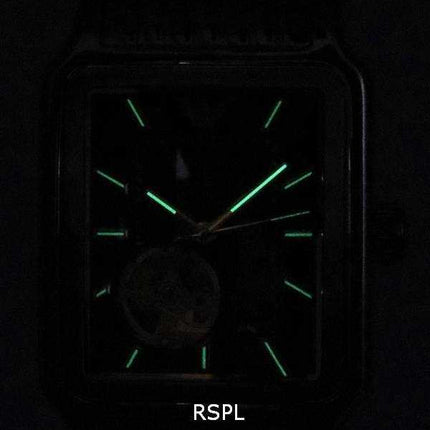 Orologio da uomo automatico AR60057 con quadrante a cuore aperto nero in acciaio inossidabile Emporio Armani Meccanico