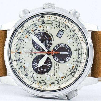 Orologio da uomo Citizen Promaster Sky Pilot Eco-Drive radiocontrollato cronografo AS4020-44B