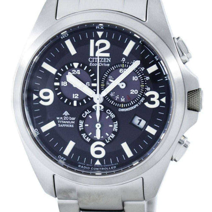 Orologio da uomo Citizen Promaster Land Titanium Eco-Drive radiocontrollato Cronografo AS4030-59E