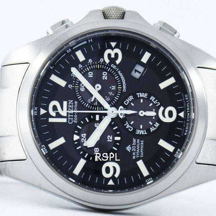 Orologio da uomo Citizen Promaster Land Titanium Eco-Drive radiocontrollato Cronografo AS4030-59E